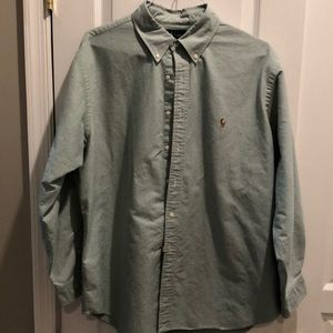 Men’s Polo Ralph Lauren Dress Shirt Green 18-34/35